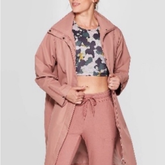 Target Jackets & Blazers - Target joylab mauve pink rain coat trench coat zip up